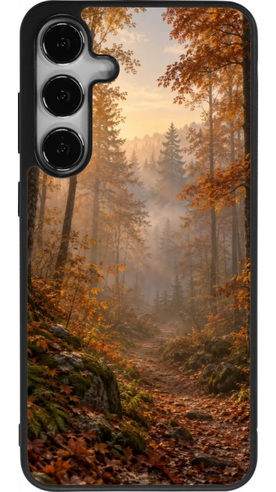 Coque Samsung Galaxy S24+ - Silicone rigide noir Autumn 26 Autumn walk