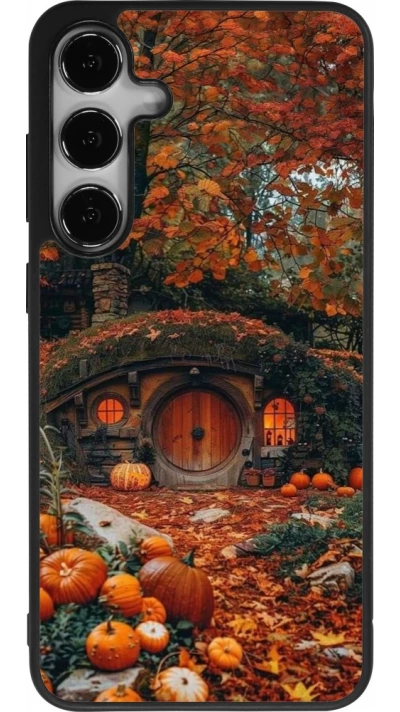 Coque Samsung Galaxy S24+ - Silicone rigide noir Autumn 26 Hobbit house