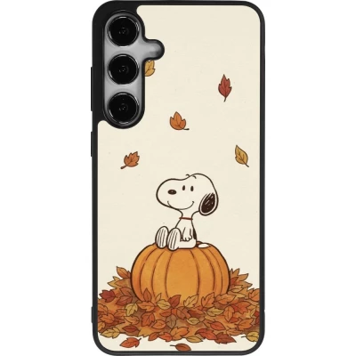 Coque Samsung Galaxy S24+ - Silicone rigide noir Autumn 26 Snoopy autumn