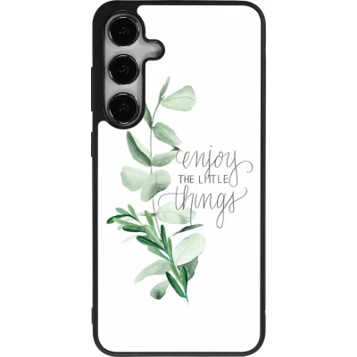 Samsung Galaxy S24+ Case Hülle - Silikon schwarz Enjoy the little things
