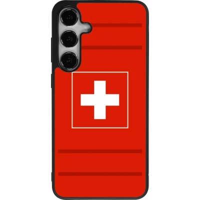 Coque Samsung Galaxy S24+ - Silicone rigide noir Euro 2020 Switzerland