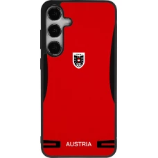 Coque Samsung Galaxy S24+ - Silicone rigide noir Maillot de football Autriche 2026 personnalisable