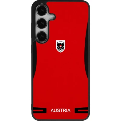 Coque Samsung Galaxy S24+ - Silicone rigide noir Maillot de football Autriche 2026 personnalisable