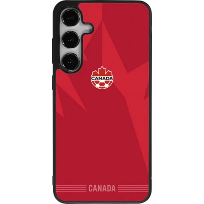 Coque Samsung Galaxy S24+ - Silicone rigide noir Maillot de football Canada 2026 personnalisable