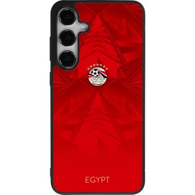 Samsung Galaxy S24+ Case Hülle - Silikon schwarz Ägypten 2026 personalisierbares Fussballtrikot