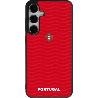 Samsung Galaxy S24+ Case Hülle - Silikon schwarz Portugal 2026 personalisierbares Fussballtrikot