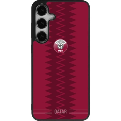 Samsung Galaxy S24+ Case Hülle - Silikon schwarz Qatar 2026 personalisierbares Fussballtrikot