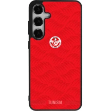 Coque Samsung Galaxy S24+ - Silicone rigide noir Maillot de football Tunisie 2026 personnalisable