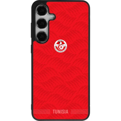 Coque Samsung Galaxy S24+ - Silicone rigide noir Maillot de football Tunisie 2026 personnalisable