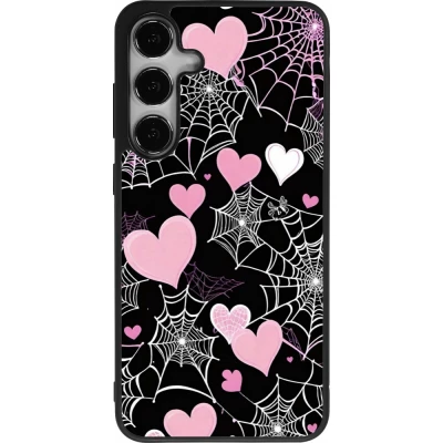 Coque Samsung Galaxy S24+ - Silicone rigide noir Halloween 2024 girly