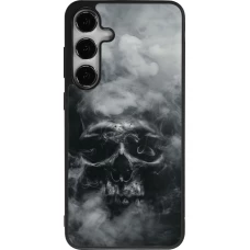 Coque Samsung Galaxy S24+ - Silicone rigide noir Halloween 2024 smoky skull