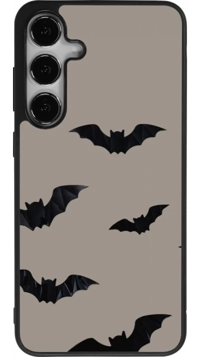 Coque Samsung Galaxy S24+ - Silicone rigide noir Halloween 2026 Bats