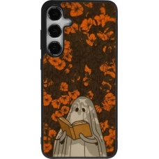 Coque Samsung Galaxy S24+ - Silicone rigide noir Halloween 2026 Ghost reading