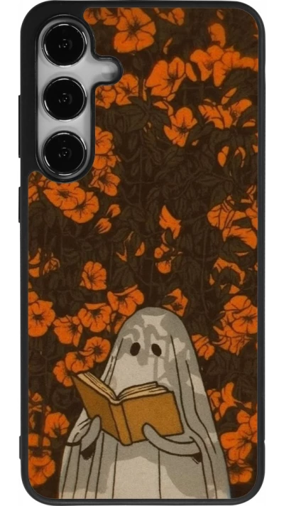 Coque Samsung Galaxy S24+ - Silicone rigide noir Halloween 2026 Ghost reading