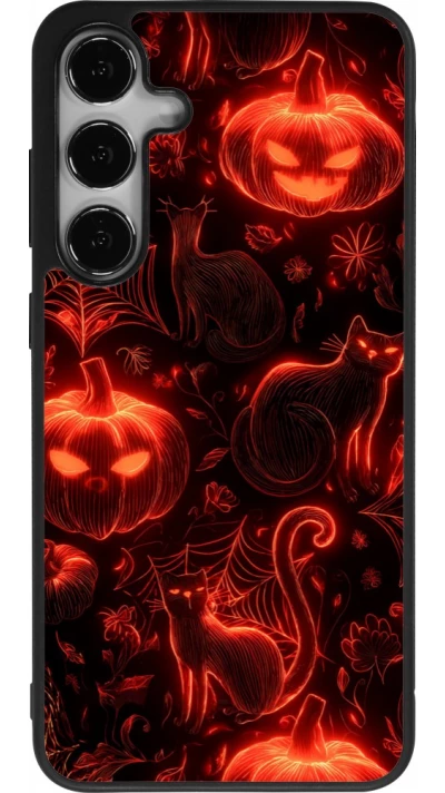 Coque Samsung Galaxy S24+ - Silicone rigide noir Halloween 2026 Pattern Halloween