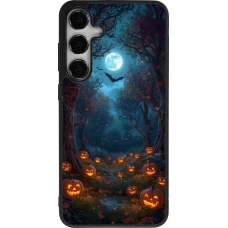 Coque Samsung Galaxy S24+ - Silicone rigide noir Halloween 2026 Road of Pumpkins