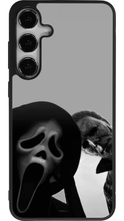 Coque Samsung Galaxy S24+ - Silicone rigide noir Halloween 2026 Scream and Michael Myers