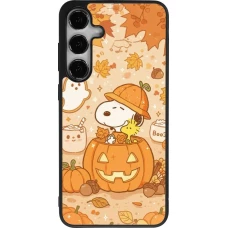 Coque Samsung Galaxy S24+ - Silicone rigide noir Halloween 2026 Snoopy Halloween