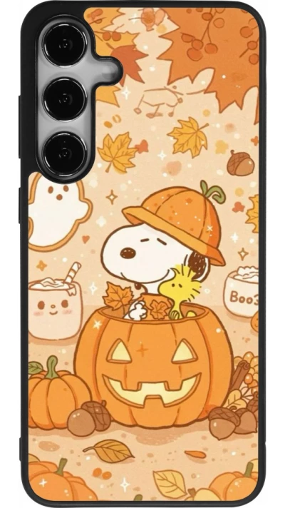 Coque Samsung Galaxy S24+ - Silicone rigide noir Halloween 2026 Snoopy Halloween