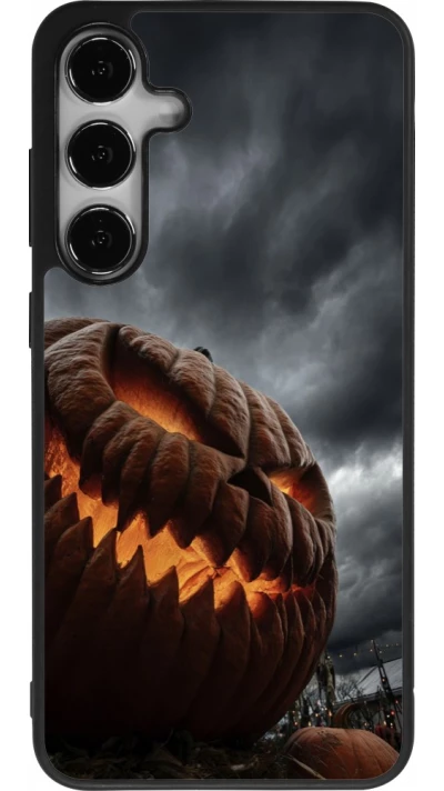 Coque Samsung Galaxy S24+ - Silicone rigide noir Halloween 2026 The Wicked Pumpkin
