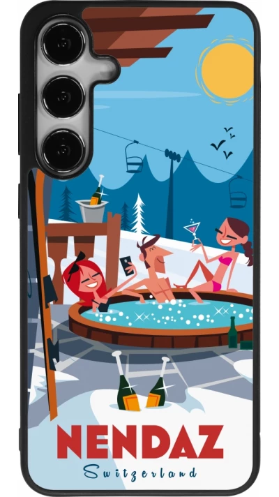 Samsung Galaxy S24+ Case Hülle - Silikon schwarz Nendaz Mountain Jacuzzi