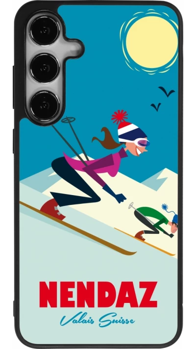 Samsung Galaxy S24+ Case Hülle - Silikon schwarz Nendaz Ski Downhill