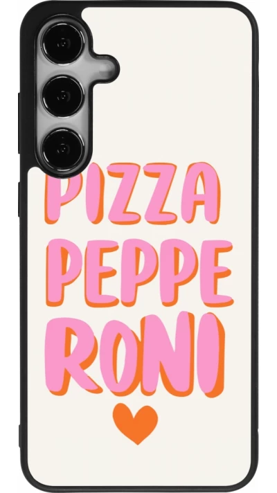 Samsung Galaxy S24+ Case Hülle - Silikon schwarz Pizza pepperoni 2026