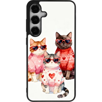 Samsung Galaxy S24+ Case Hülle - Silikon schwarz Saint Valentines Day 26 Cat Love