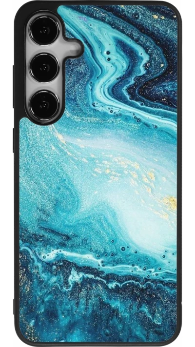 Samsung Galaxy S24+ Case Hülle - Silikon schwarz Sea Foam Blue