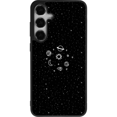 Coque Samsung Galaxy S24+ - Silicone rigide noir Space Doodle