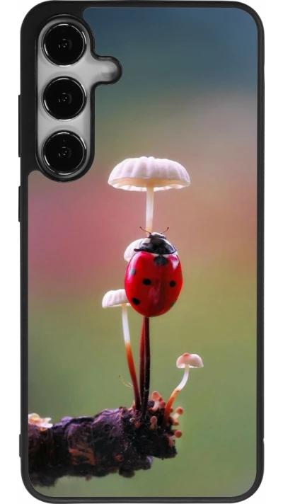 Samsung Galaxy S24+ Case Hülle - Silikon schwarz Ladybird on a mushroom Spring 2026