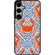 Coque Samsung Galaxy S24+ - Silicone rigide noir Crabs and pearls Summer 2026