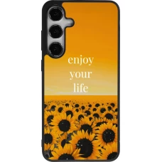 Samsung Galaxy S24+ Case Hülle - Silikon schwarz Summer 2026 Enjoy your life