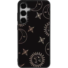 Coque Samsung Galaxy S24+ - Silicone rigide noir Suns and Moons
