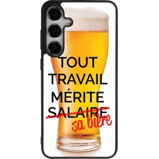 Samsung Galaxy S24+ Case Hülle - Silikon schwarz Tout travail mérite sa bière