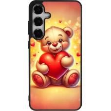 Samsung Galaxy S24+ Case Hülle - Silikon schwarz Valentin 2024 Teddy Liebe
