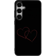 Samsung Galaxy S24+ Case Hülle - Silikon schwarz Valentine 2023 attached heart