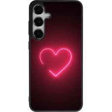 Samsung Galaxy S24+ Case Hülle - Silikon schwarz Valentine 2023 single neon heart