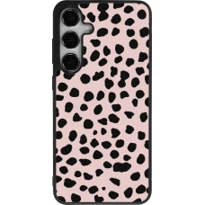 Coque Samsung Galaxy S24+ - Silicone rigide noir Wild Leopard Pink
