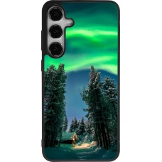 Samsung Galaxy S24+ Case Hülle - Silikon schwarz Winter 22 Northern Lights
