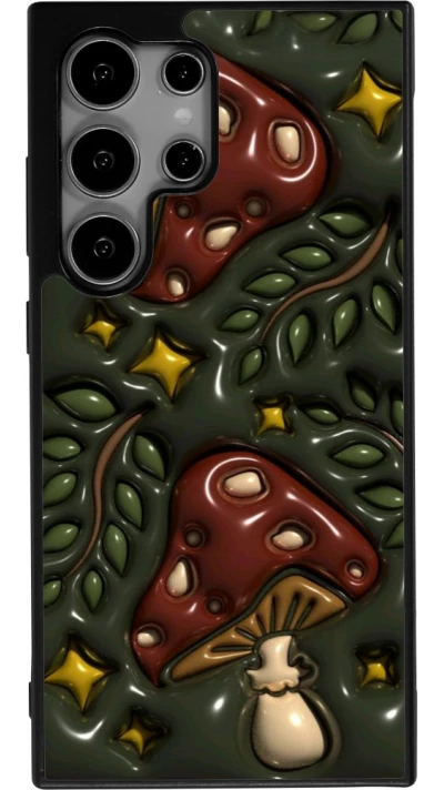 Coque Samsung Galaxy S24 Ultra - Silicone rigide noir Autumn 26 3D mushrooms