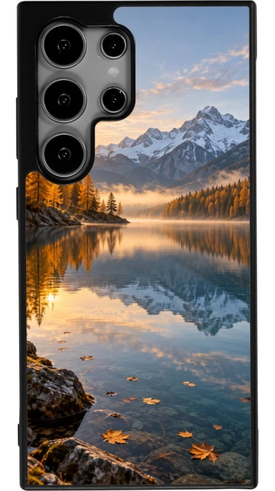 Coque Samsung Galaxy S24 Ultra - Silicone rigide noir Autumn 26 Autumn lake
