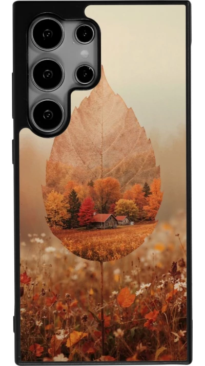 Coque Samsung Galaxy S24 Ultra - Silicone rigide noir Autumn 26 Autumn leaf
