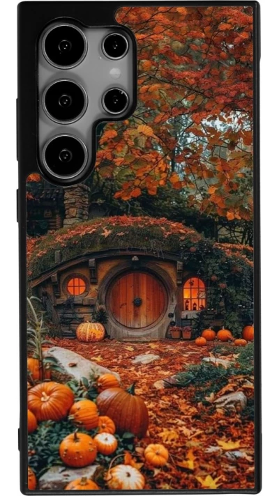 Coque Samsung Galaxy S24 Ultra - Silicone rigide noir Autumn 26 Hobbit house