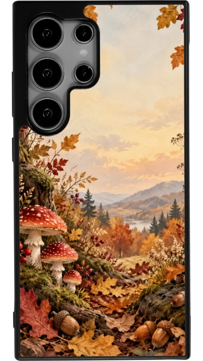 Coque Samsung Galaxy S24 Ultra - Silicone rigide noir Autumn 26 Illustrated Autumn