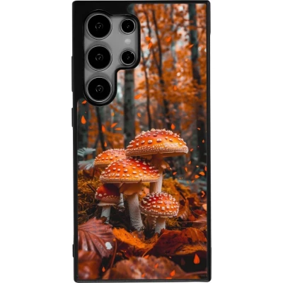 Samsung Galaxy S24 Ultra Case Hülle - Silikon schwarz Autumn 26 Mushrooms in the woods