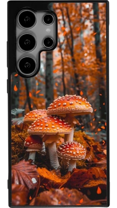 Coque Samsung Galaxy S24 Ultra - Silicone rigide noir Autumn 26 Mushrooms in the woods