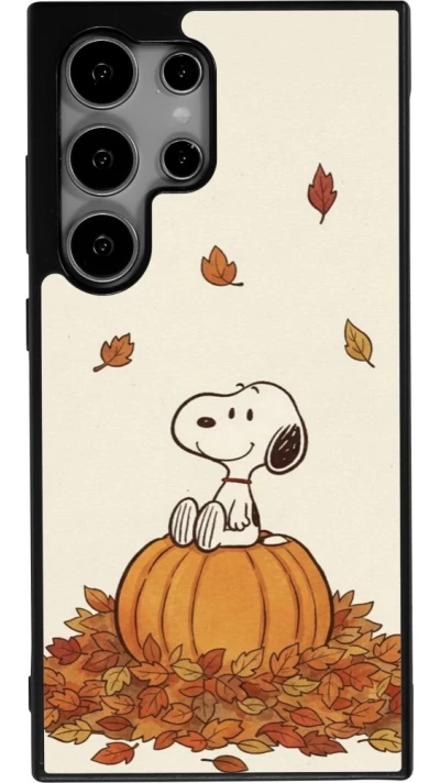 Coque Samsung Galaxy S24 Ultra - Silicone rigide noir Autumn 26 Snoopy autumn