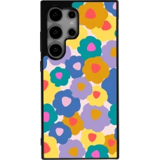 Samsung Galaxy S24 Ultra Case Hülle - Silikon schwarz Easter 2024 flower power