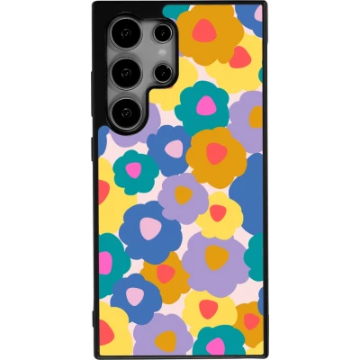 Coque Samsung Galaxy S24 Ultra - Silicone rigide noir Easter 2024 flower power